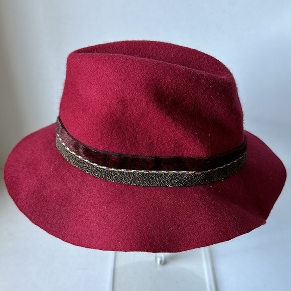 MUCHE ET MUCHETTE Burgundy Wool Hat - Picture 4 of 8